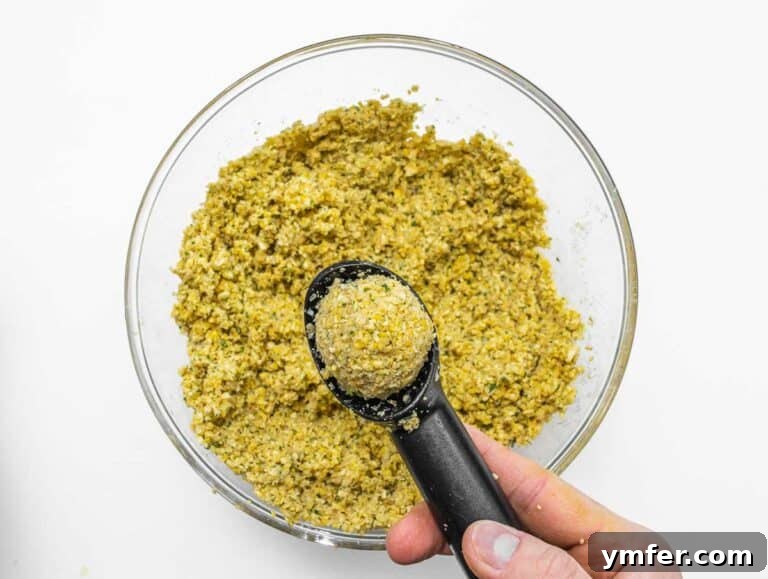 Creative Chickpea Flour Cuisine 24 shaping the falafel into scoops