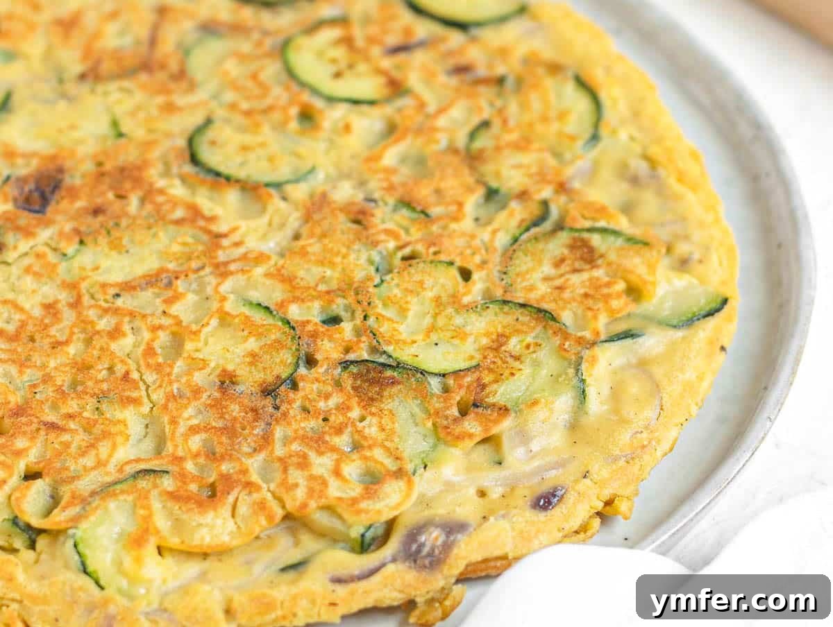 Creative Chickpea Flour Cuisine 4 Chickpea frittata with zucchini and red onions.