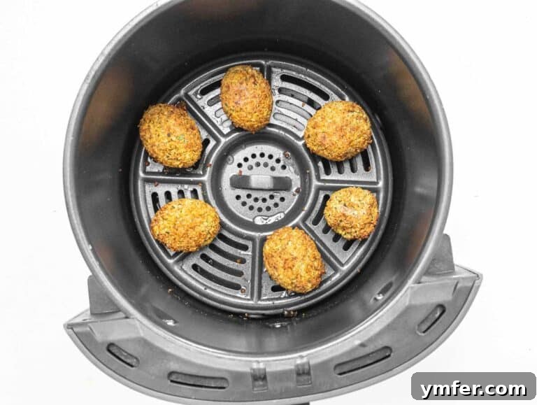 Creative Chickpea Flour Cuisine 31 air fryer falafel after cooking