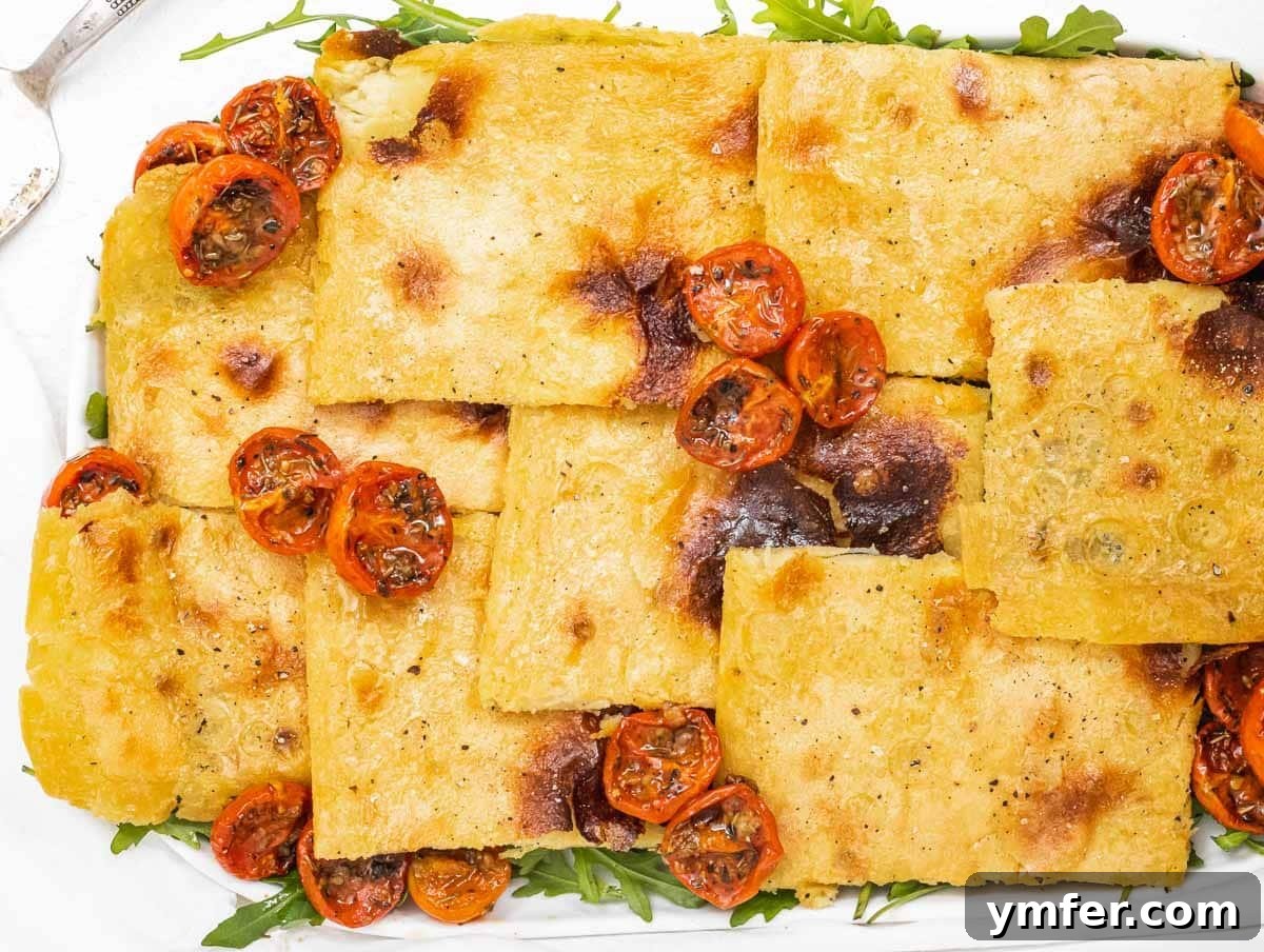 Creative Chickpea Flour Cuisine 7 Farinata and confit tomatoes
