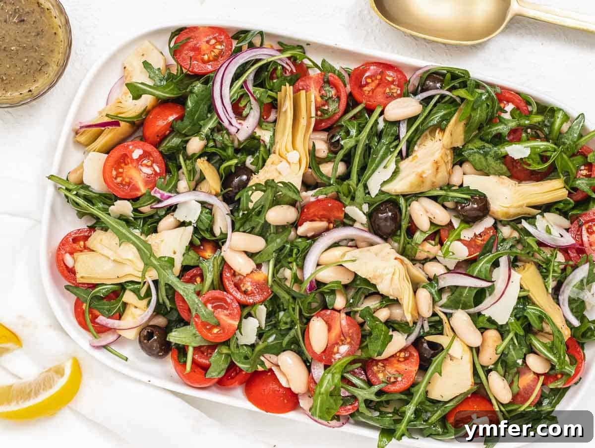 15 Quick and Easy Cannellini Bean Dishes 11 Artichoke salad with olives and white beans, a flavorful and nutritious side dish