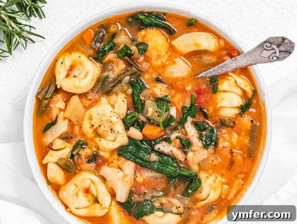 15 Quick and Easy Cannellini Bean Dishes 13 Vegetable soup with tortellini, a comforting and flavorful Italian meal