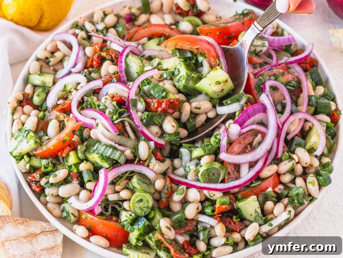 15 Quick and Easy Cannellini Bean Dishes 17 White bean salad with red onions and vine tomatoes, a fresh and vibrant dish