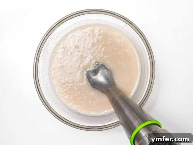 blended cannelini beans creating a creamy base