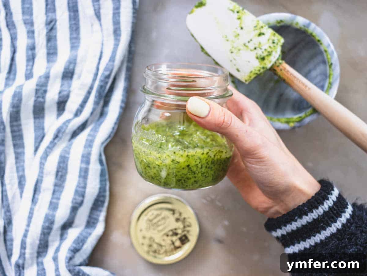 Fresh Basil Pesto 16 storage of basil pesto