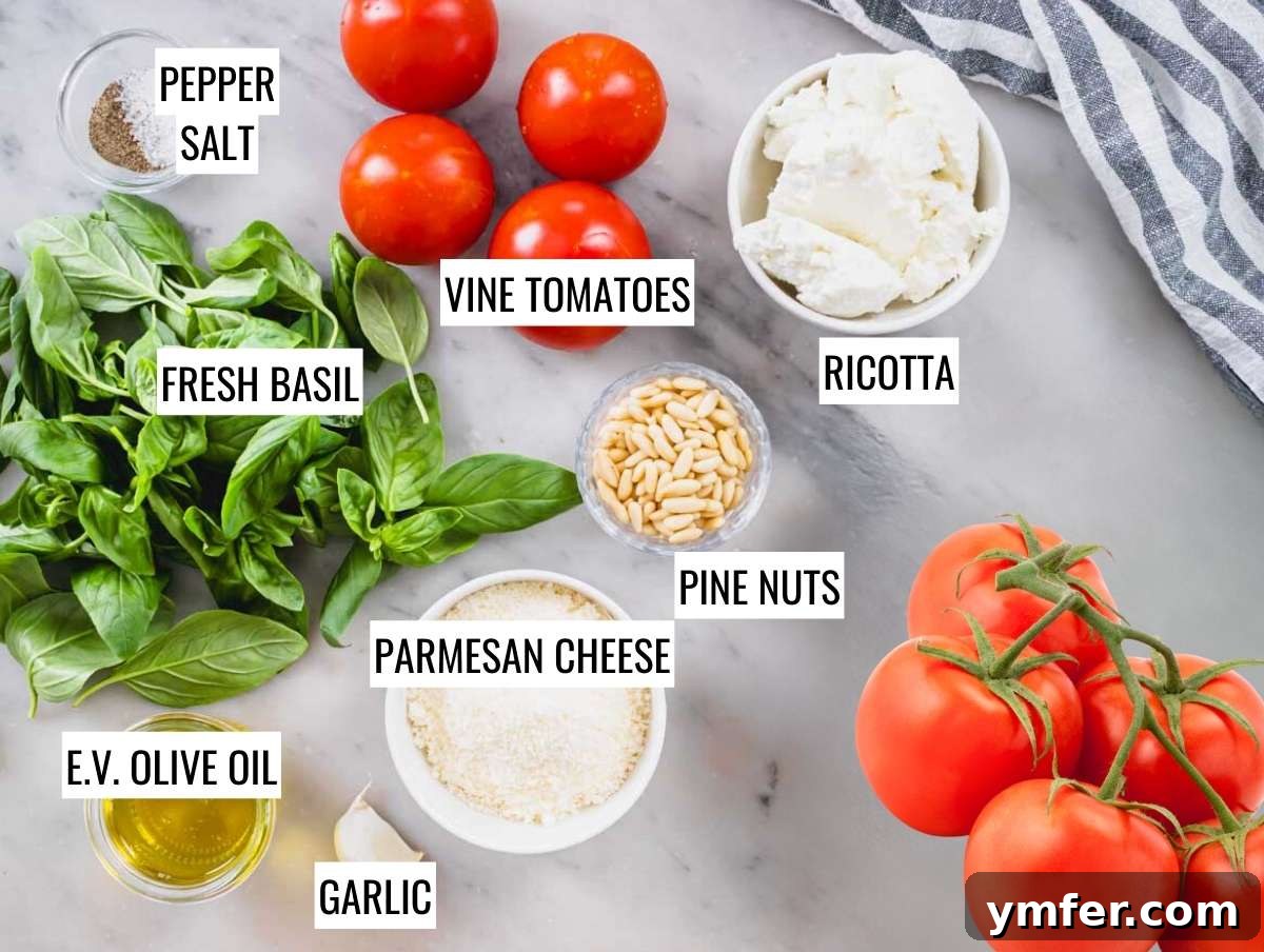 Sicilian Red Pesto 5 Ingredients for red pesto