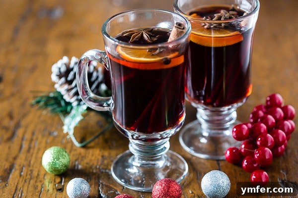 Fireside Simmered Spiced Wine 4 Slow Cooker Spiced Mulled Wine in a glass.